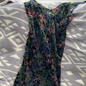 Velvet 3/4 spaghetti strap dress.